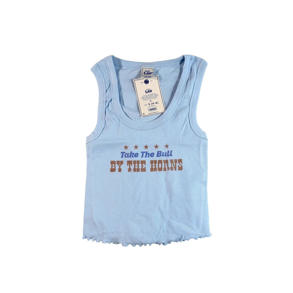 Lee Kacey Musgraves Take The Bull Ribbed Tank Top Women S 4-6 NWT